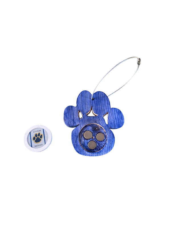 Personalized Paw Bag Tag and Ball Marker - Image 2